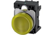 Drukknoppen en signaalapparaten - Siemens Indicator Lichten 22 mm round Plastic Geel - 3SU1102-6AA30-1AA0