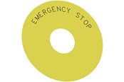 Drukknoppen en signaalapparaten - Siemens Round backing plate for em. stop mush. pushbutton Geel self-adhesive - 3SU1900-0BC31-0DA0