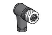 Sensortechnologie - TELEMECANIQUE SENSORS Plug m12 5 pol female elbowel metal - XZCC12FCM50B