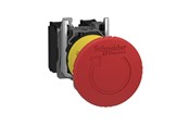 Drukknoppen en signaalapparaten - Schneider Electric Harmony emergency stop complete with ø40 mm toad head in Rood with push / turn function and 2xnc xb5as8444 - XB5AS8444