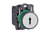 Drukknoppen en signaalapparaten - Schneider Electric Harmony push button complete with spring return and flat touch Oppervlak in Wit with Zwart arrow 1xno xb5aa3341 - XB5AA3341