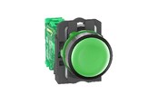 Drukknoppen en signaalapparaten - Schneider Electric Draadloos and batteryless push button Plastic Groen ø22 spring return with transmitter - ZB5RTA3
