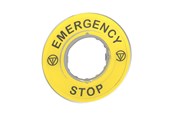 Drukknoppen en signaalapparaten - Schneider Electric 3d estop legend plate Engels - ZBY9320