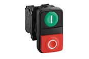 Drukknoppen en signaalapparaten - Schneider Electric Harmony double pushbutton complete with Wit i on Groen pushbutton and Wit o on Rood raised pushbutton 1xno + 1xnc xb5al73415 - XB5AL73415