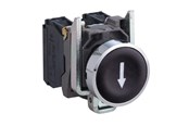 Drukknoppen en signaalapparaten - Schneider Electric Harmony push button complete with spring return and flat touch Oppervlak in Zwart with Wit arrow 1xno xb4ba3351 - XB4BA3351