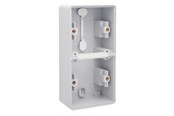 Schakeleenheden - Niko-Servodan Splashproof double Verticaal surface-mounting box with two single flexible inputs for flush-mounting two Functies Grijs - 700-83201