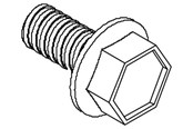 Schakelkasten en kasten - Cubic Thread forming Hex flange head Schroef din7500 form D - 2012-0816