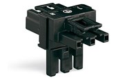 Kabels en draden - Winsta T-joint dist conn 3-pole Zwart - 770-615