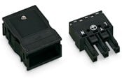 Kabels en draden - Winsta Socket with strain relief housing 3-pole Zwart - 770-103