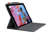 Toetsenbord - Logitech Slim Folio - Toetsenbord and folio case - QWERTZ - Swiss - graphite - Keyboard and folio case - Zwitsers - Grijs - 920-009476