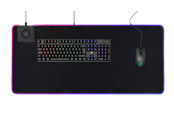 Muismat & accessoires - Deltaco GAMING XL RGB Mousepad with integrated QI Wireless Charging - GAM-092