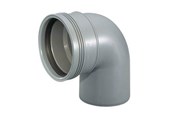 Afvoerproducten - Wavin Wafix pp bend 88.5° x 110 mm Grijs - 1450343