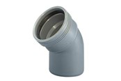 Afvoerproducten - Wavin Wafix pp bend 45° x 40 mm Grijs - 1450307