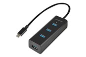 USB hub - AXAGON HUE-S2C - hub - 4 poorten USB hub - 4 - USB 3.2 - Zwart - HUE-S2C