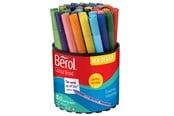 Hobby artikelen - Berol Felt Tip Colouring Markers Broad Point (1.2mm) Washable Assorted Colours Tub of 42 - 2057597
