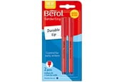 Schrijf- en tekengerei - Berol Handwriting Pens Round Shape Washable Zwart Inkt Bright Barrels 2 Count - 2056932