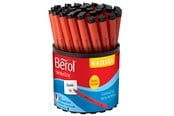 Schrijf- en tekengerei - Berol Handwriting Pens Round Shape Washable Zwart Inkt Bright Barrels Tub of 42 - 2066664