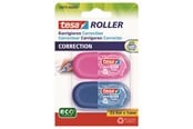 Bureau-accessoires - tesa Correctietape Mini Roller ecoLogo 2x 6m x 5mm Blauw + Roze - 59817-00000-00