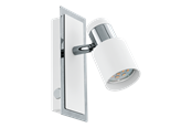 Lampen - EGLO DAVIDA spot, chroom, wit - 92084