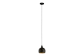 Lampen - EGLO ROCCAFORTE hanglamp, zwart, goud - 33345