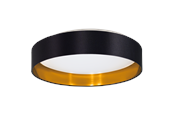 Lampen - EGLO MASERLO 2 Plafondarmaturen, zwart, goud - 99539