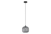 Lampen - EGLO MANTUNALLE 1 hanglamp, zwart-transparant - 99371