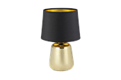 Lampen - EGLO MANALBA 1 Tafellampen, zwart, goud - 99331