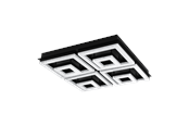 Lampen - EGLO FRADELO 1 Plafondarmaturen, zwart, helder - 99328