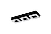 Lampen - EGLO FRADELO 1 wandarmatuur/plafonniÃ¨re, zwart, helder - 99325