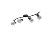 Lampen - EGLO POLLICA spot, zwart-transparant - 98626