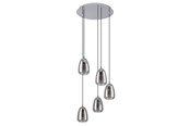Lampen - EGLO ALOBRASE hanglamp, zwart-transparant - 98617