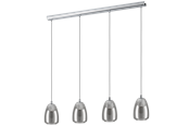 Lampen - EGLO ALOBRASE hanglamp, zwart-transparant - 98616