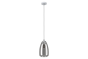 Lampen - EGLO ALOBRASE hanglamp, zwart-transparant - 98615