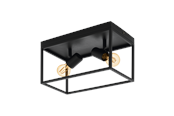 Lampen - EGLO SILENTINA Plafondarmaturen, zwart - 98332