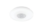 Lampen - EGLO CAPASSO 1 wandarmatuur/plafonnière, wit, chroom - 96026