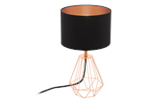 Lampen - EGLO CARLTON 2 Tafellampen, zwart, koper - 95787