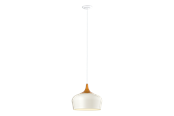 Lampen - EGLO OBREGON hanglamp, crÃ¨me, eiken - 95383
