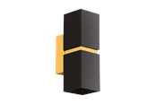 Lampen - EGLO PASSA Wandarmaturen, zwart, goud - 95373