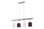 Lampen - EGLO TOWNSHEND 2 hanglamp, wit, bruin - 49927
