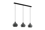 Lampen - EGLO TAMALLAT hanglamp, zwart-transparant - 43577