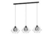 Lampen - EGLO VERNHAM hanglamp, zwart-transparant - 43483