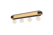 Lampen - EGLO LAYHAM Plafondarmaturen, bruin, zwart - 43466