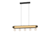 Lampen - EGLO LAYHAM hanglamp, bruin, zwart - 43468