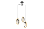 Lampen - EGLO BASILDON hanglamp, zwart, bruin - 43463