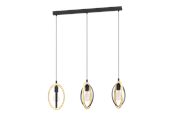 Lampen - EGLO BASILDON hanglamp, zwart, bruin - 43462
