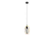Lampen - EGLO BASILDON hanglamp, zwart, bruin - 43461