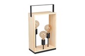 Lampen - EGLO FAMBOROUGH Tafellampen, zwart, natuur - 43416