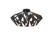 Lampen - EGLO CARLTON 6 Plafondarmaturen, zwart, koper - 43399