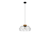 Lampen - EGLO PADSTOW hanglamp, zwart, natuur - 44089