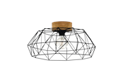 Lampen - EGLO PADSTOW Plafondarmaturen, zwart, natuur - 44088